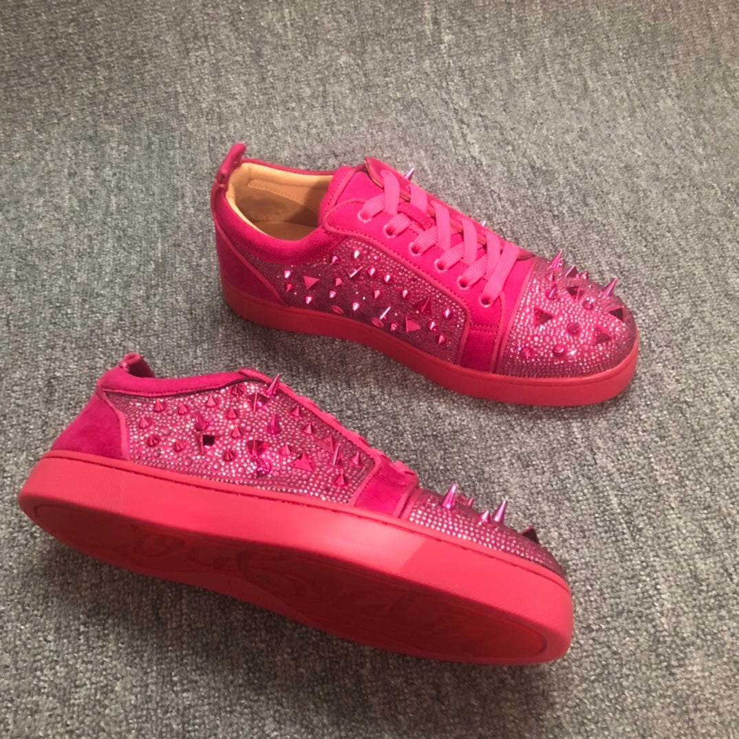 Loubouti* new rivet shoes red
