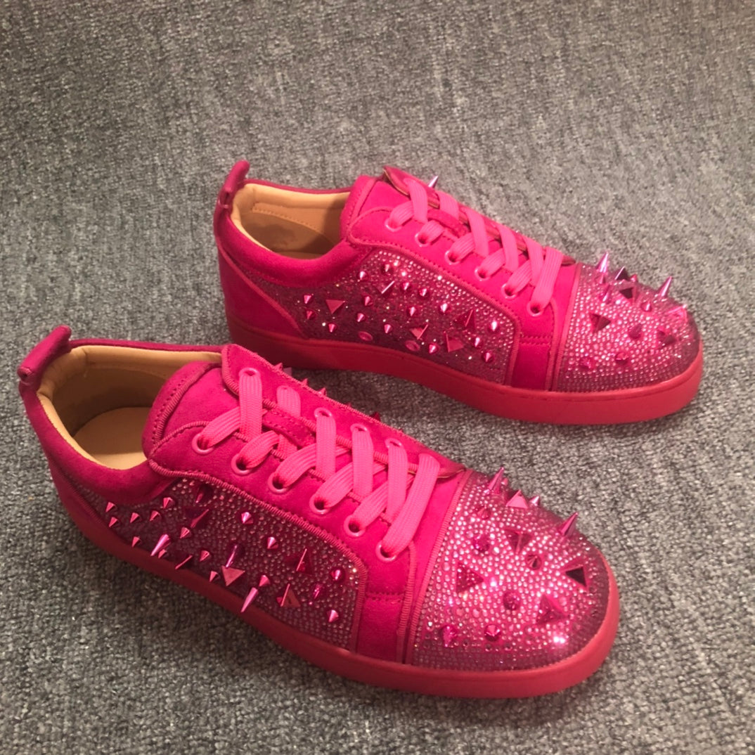 Loubouti* new rivet shoes red