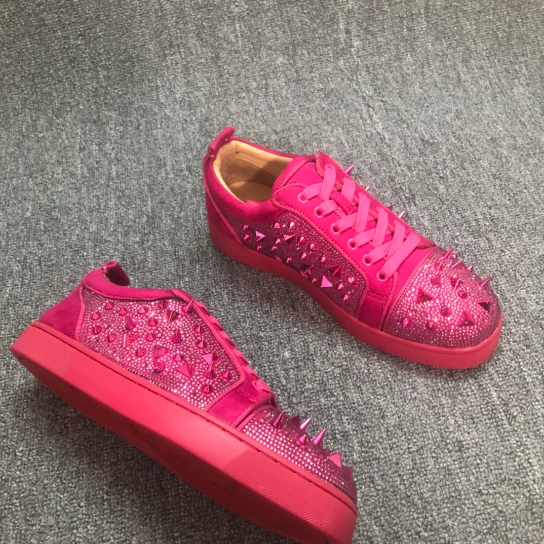 Loubouti* new rivet shoes red