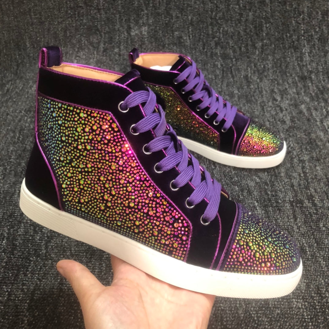 Loubouti* new 1: 1 VIP high-top rivet shoes