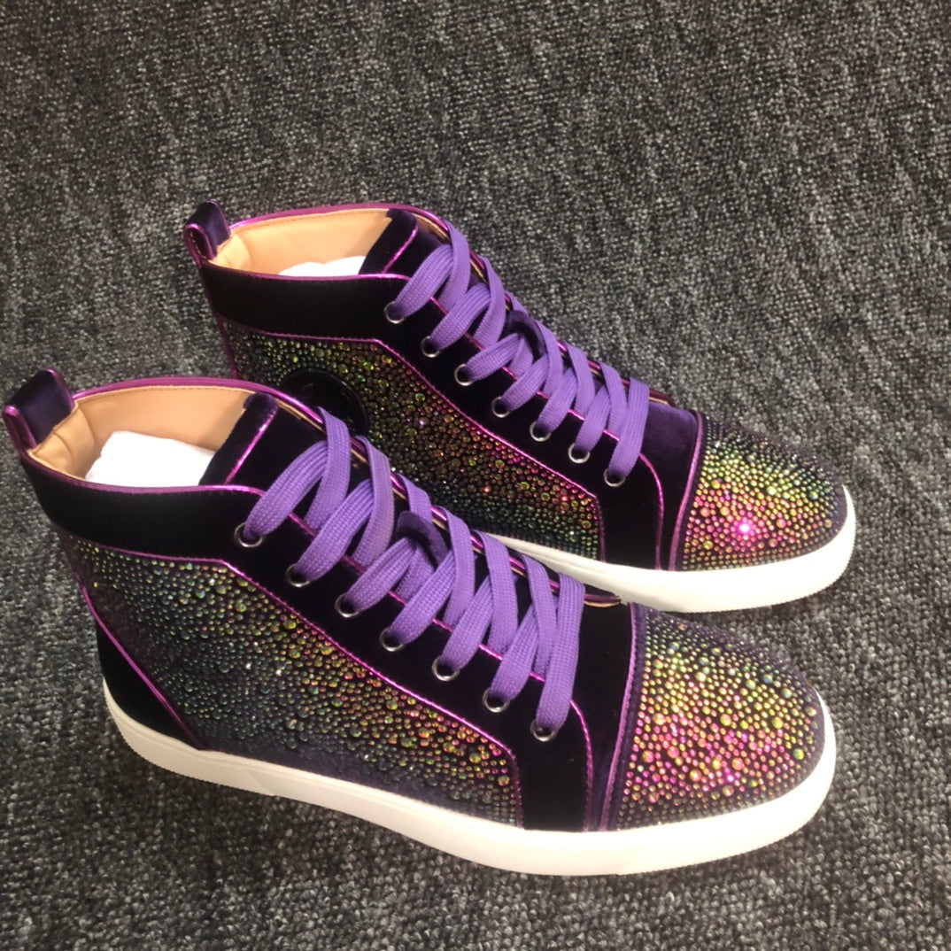 Loubouti* new 1: 1 VIP high-top rivet shoes