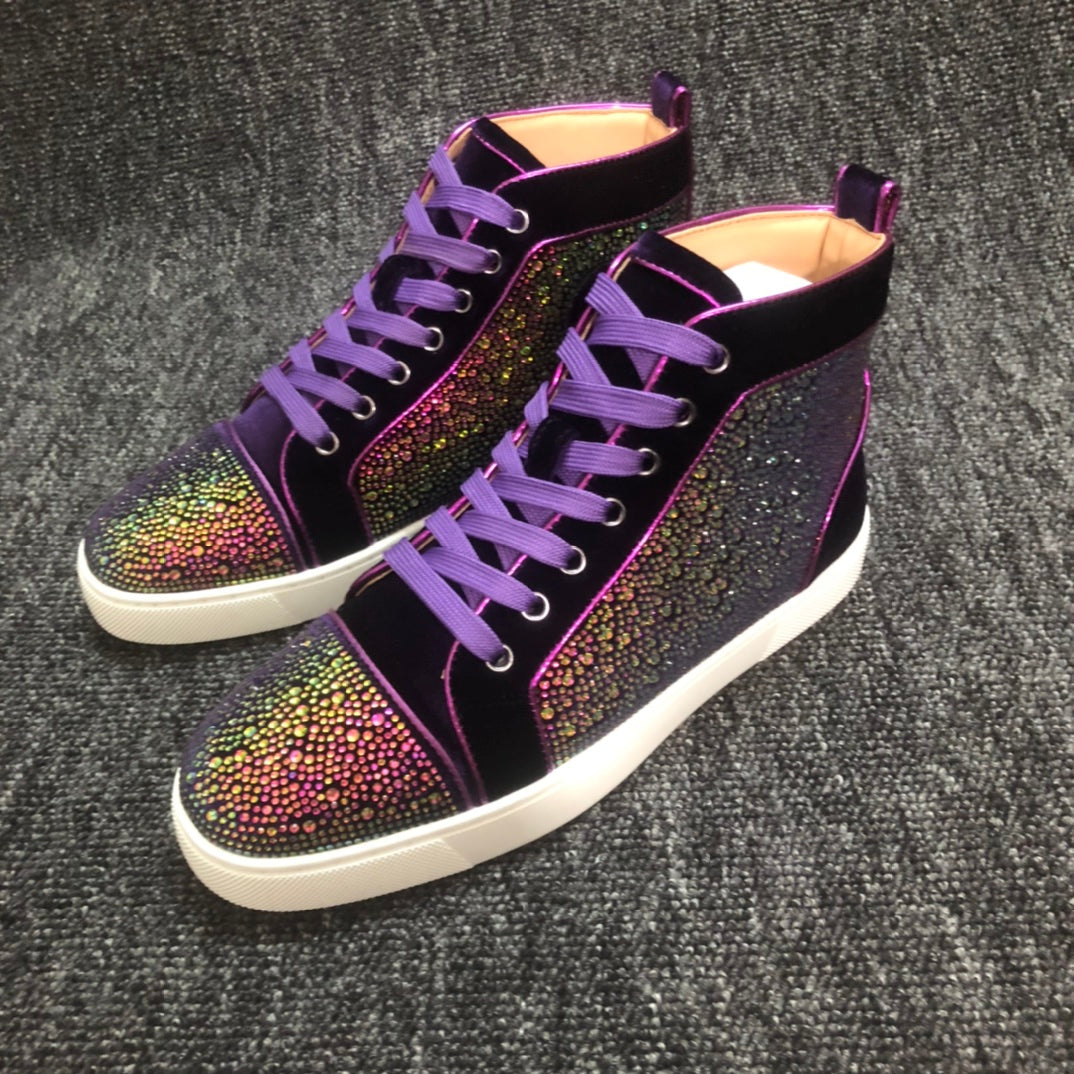 Loubouti* new 1: 1 VIP high-top rivet shoes