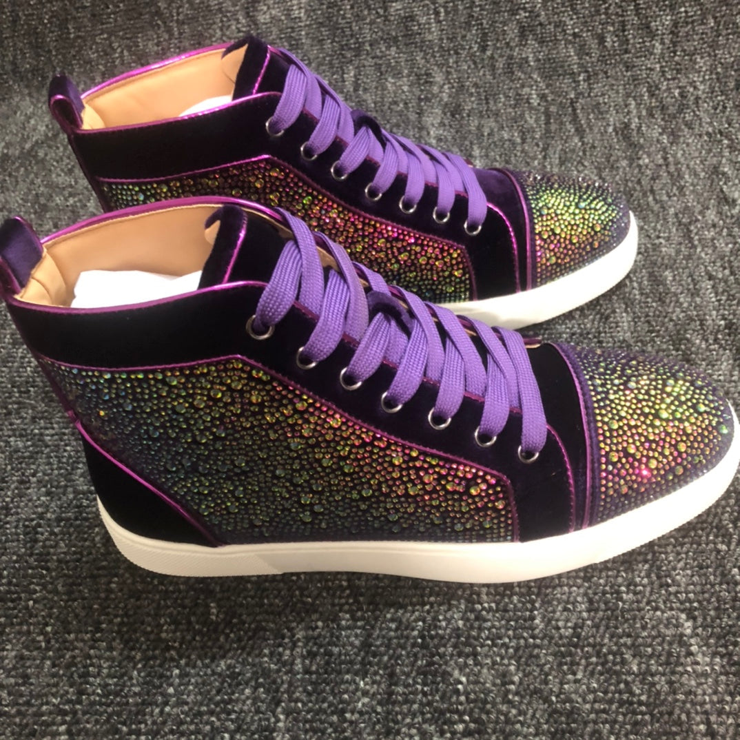 Loubouti* new 1: 1 VIP high-top rivet shoes