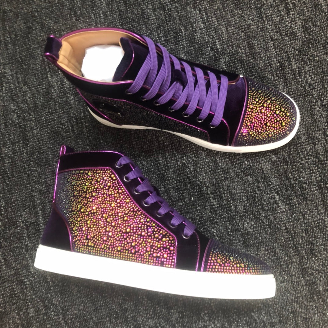 Loubouti* new 1: 1 VIP high-top rivet shoes