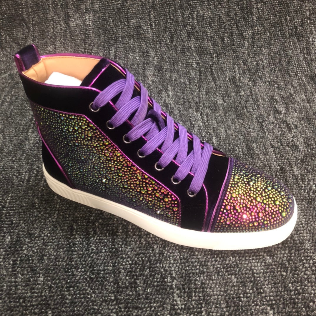 Loubouti* new 1: 1 VIP high-top rivet shoes