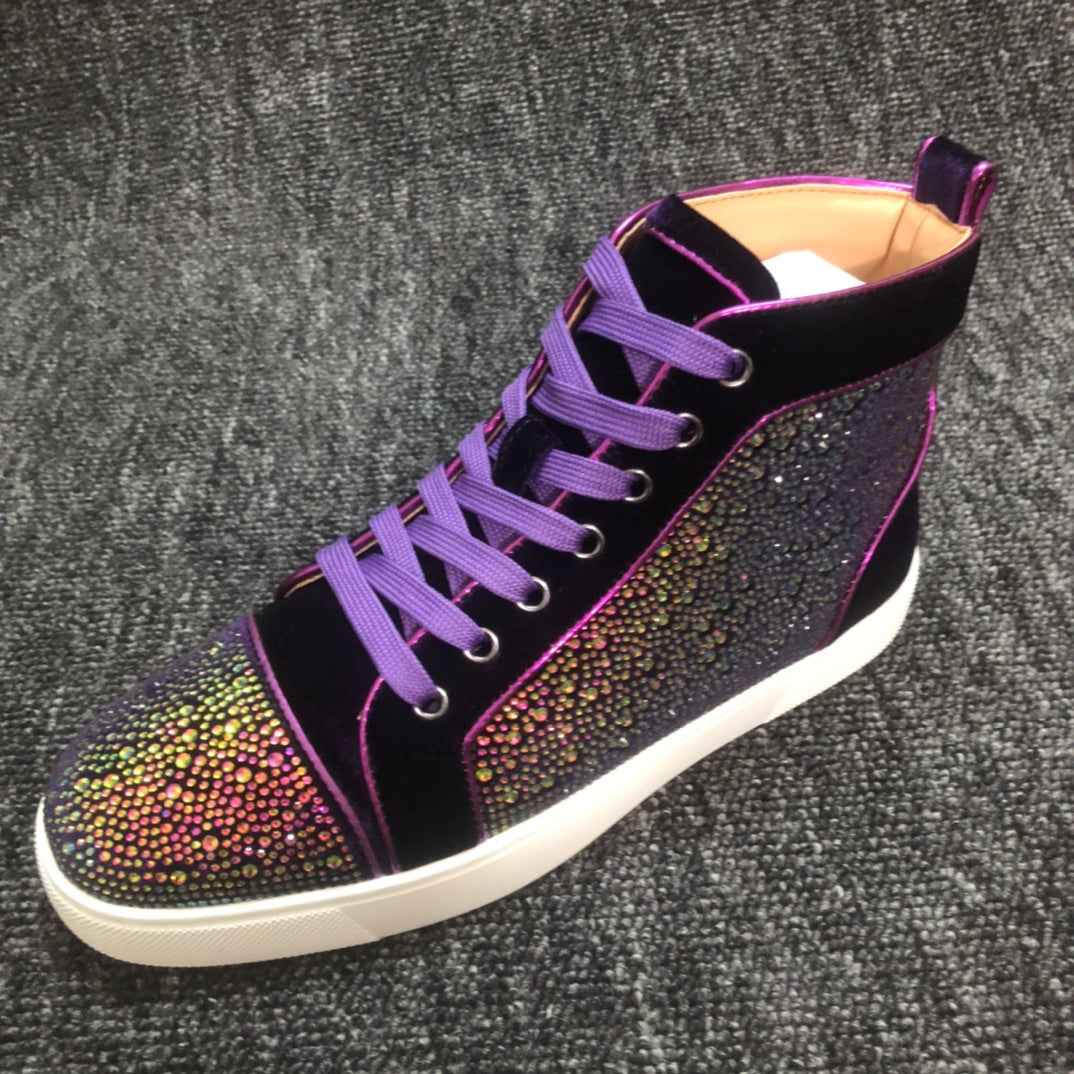 Loubouti* new 1: 1 VIP high-top rivet shoes