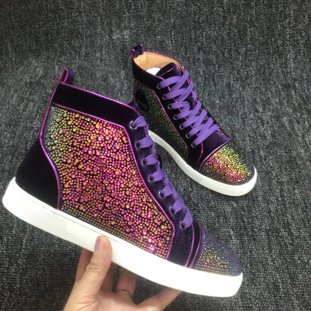 Loubouti* new 1: 1 VIP high-top rivet shoes