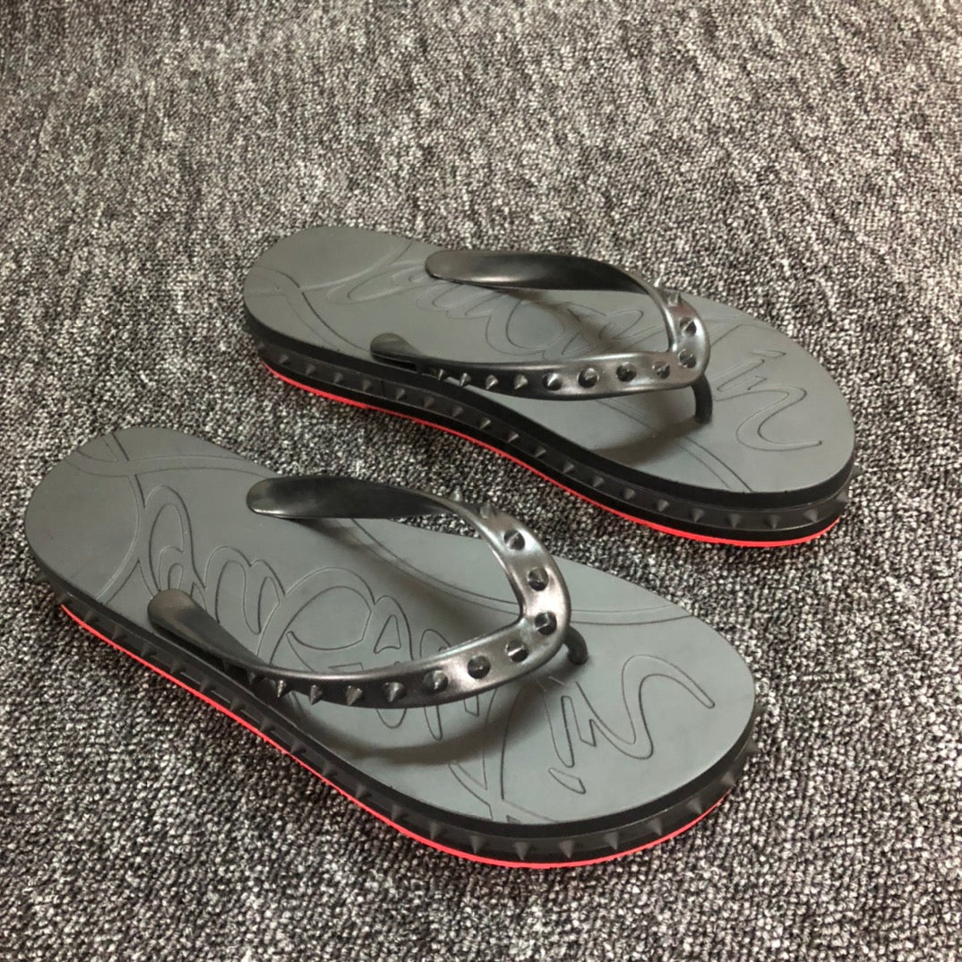 Loubouti* new red bottom flip flops