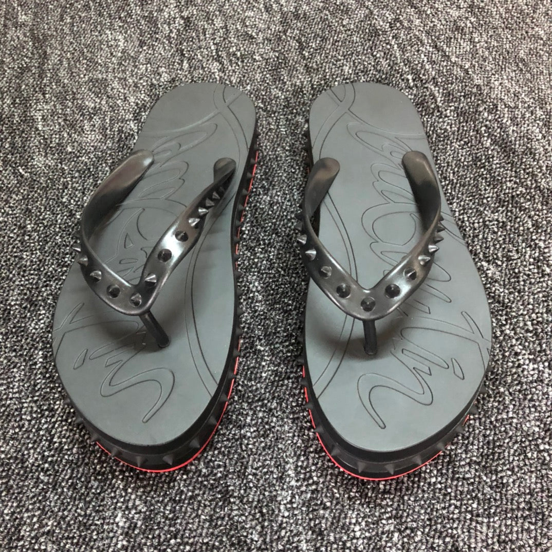 Loubouti* new red bottom flip flops