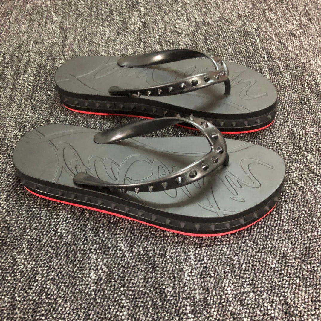 Loubouti* new red bottom flip flops
