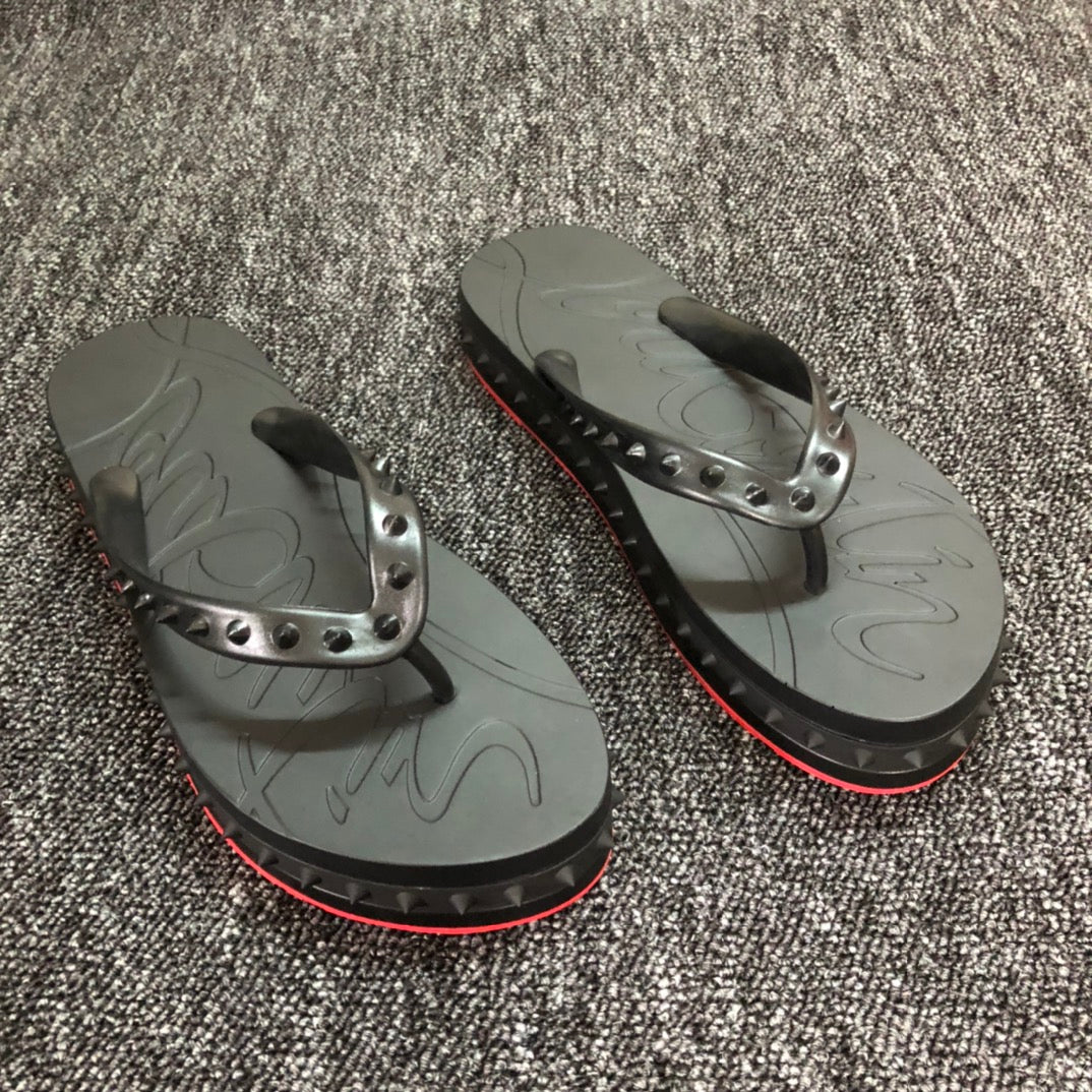 Loubouti* new red bottom flip flops