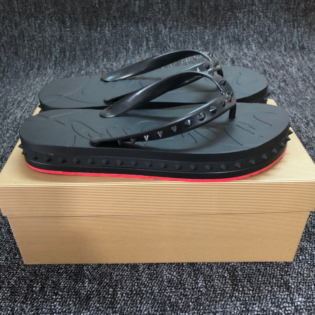 Loubouti* new red bottom flip flops
