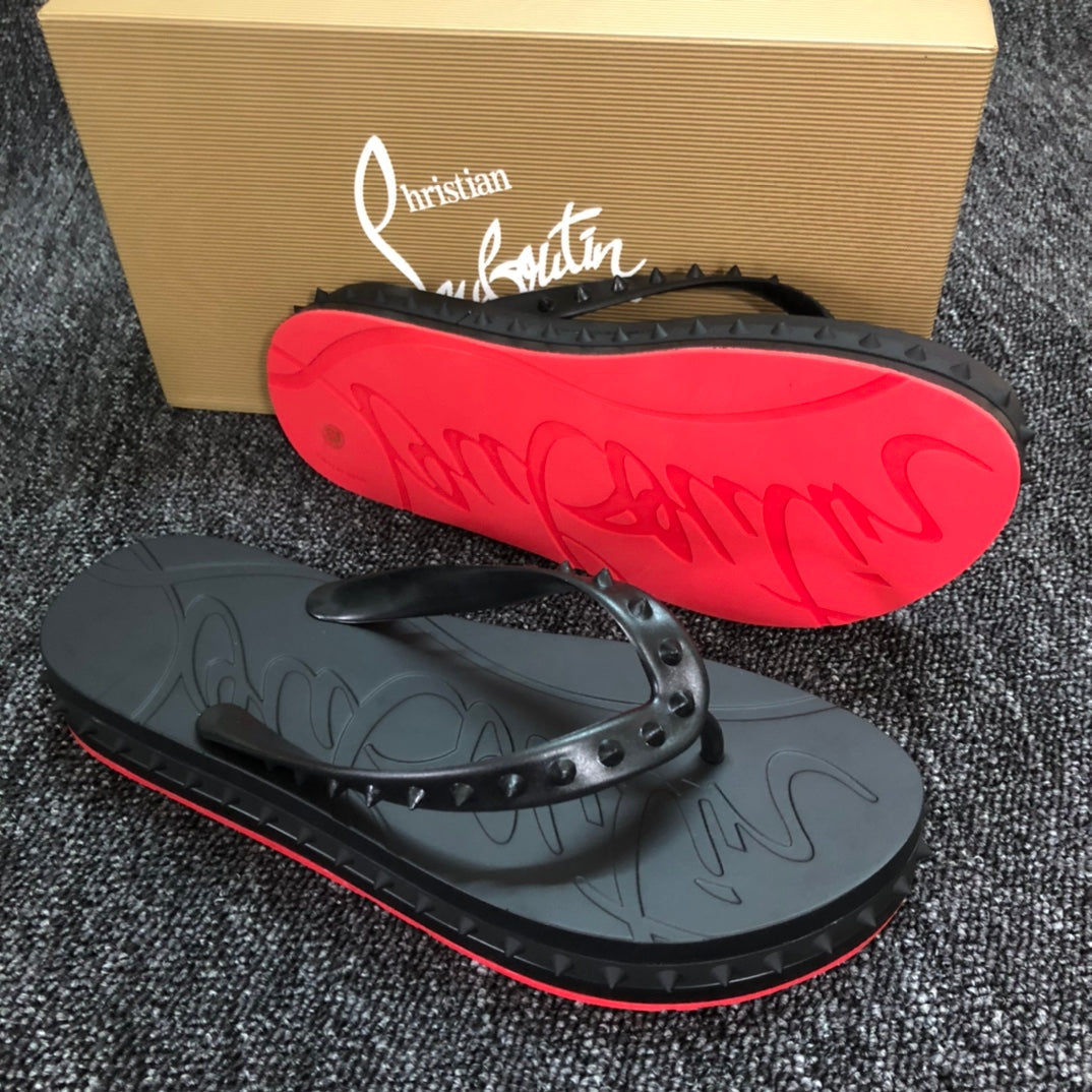 Loubouti* new red bottom flip flops