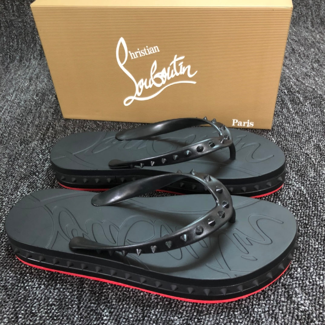 Loubouti* new red bottom flip flops