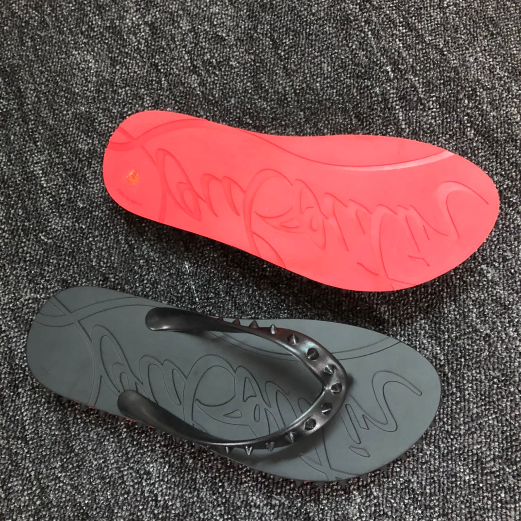 Loubouti* new red bottom flip flops