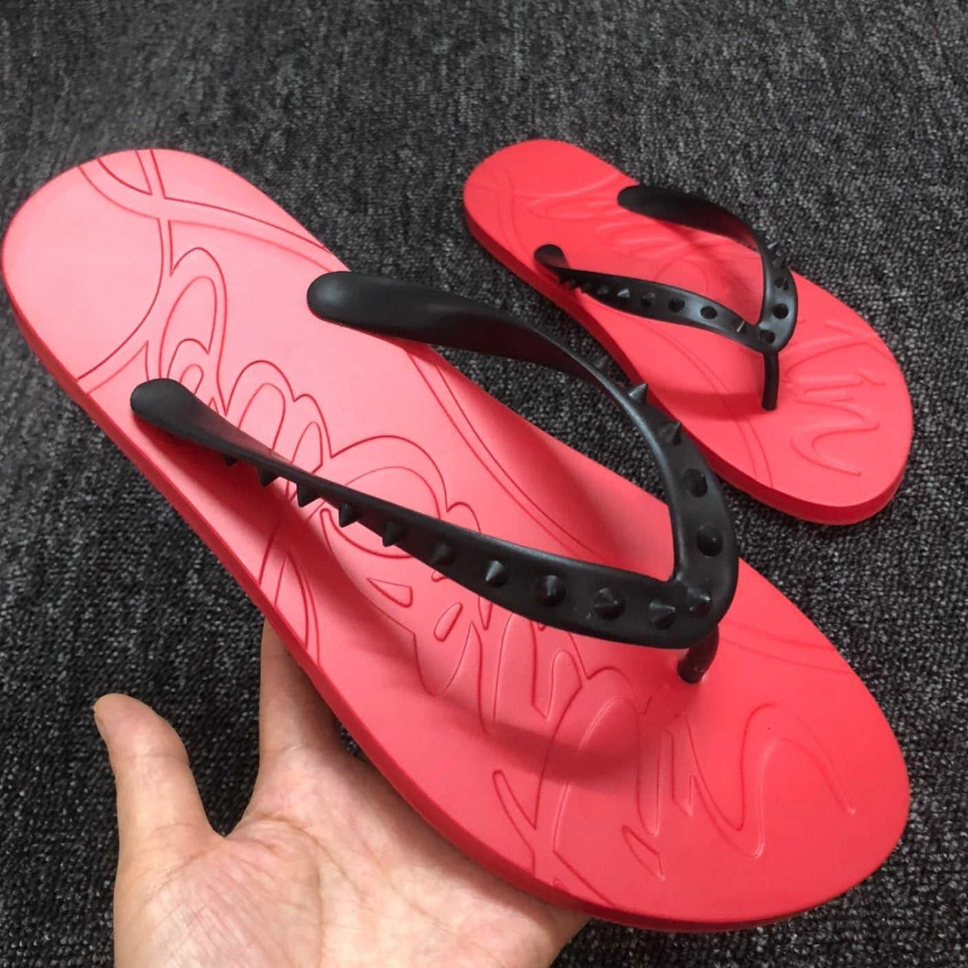 Loubouti* new flip flops