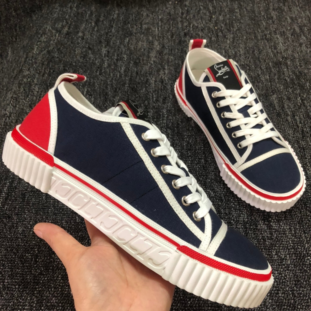 Loubouti'* latest red-soled casual fashion shoes