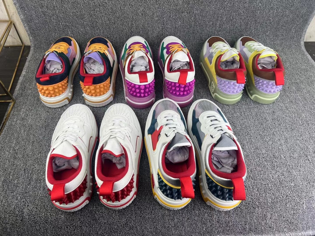 Loubouti* new  1: 1 VIP red sole sneakers multiple color options