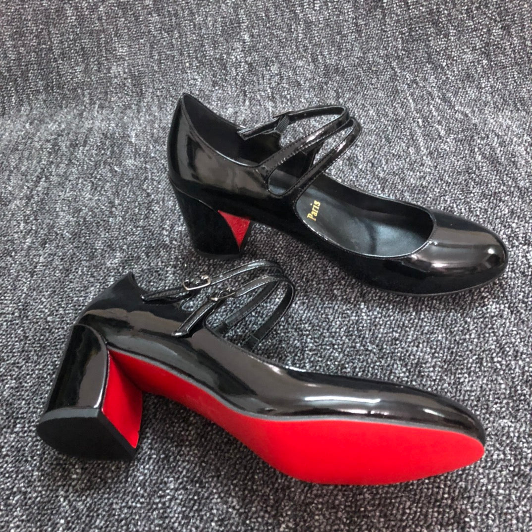 Loubouti* new women's thick red sole shoes