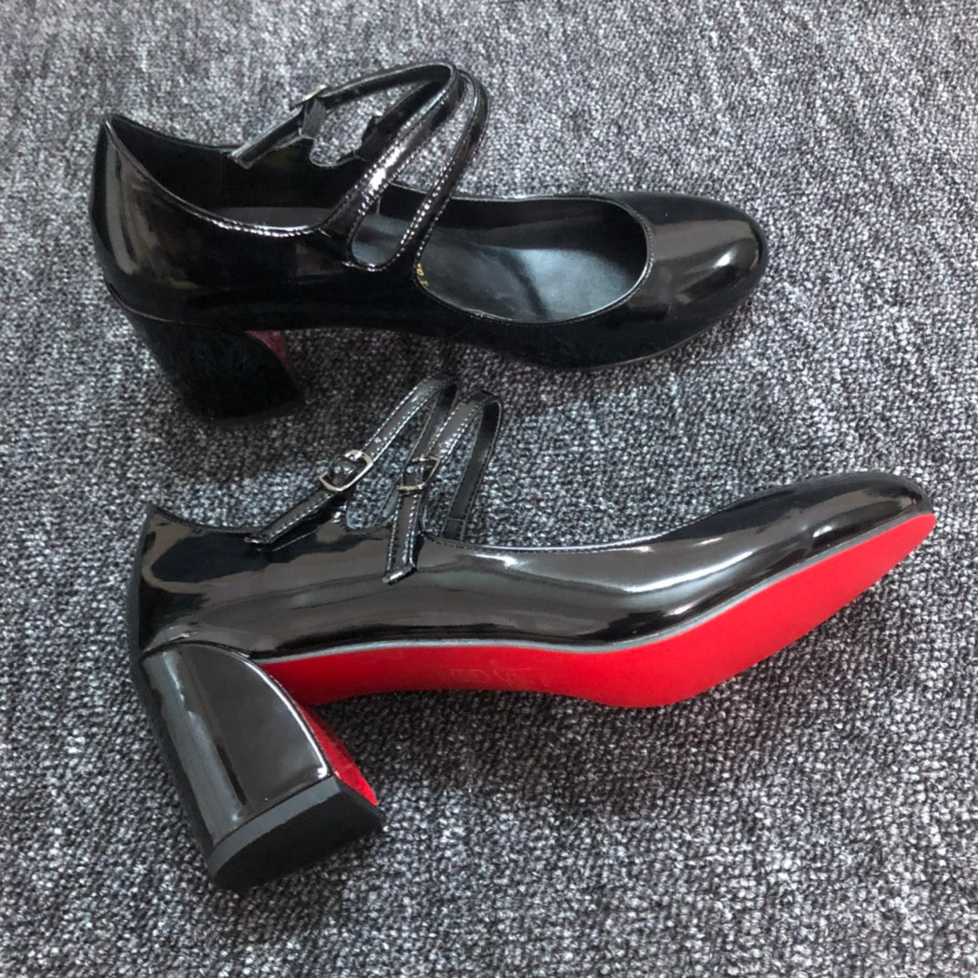 Loubouti* new women's thick red sole shoes