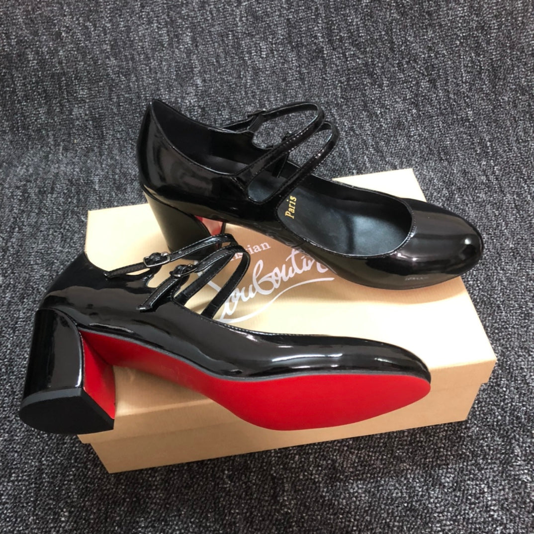 Loubouti* new women's thick red sole shoes