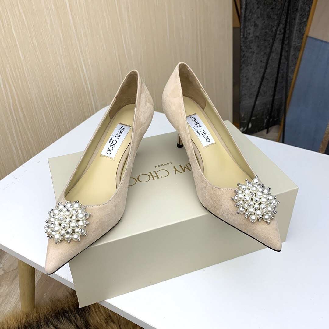 Jimmy Cho* new pearl buckle high heels available in multiple colors