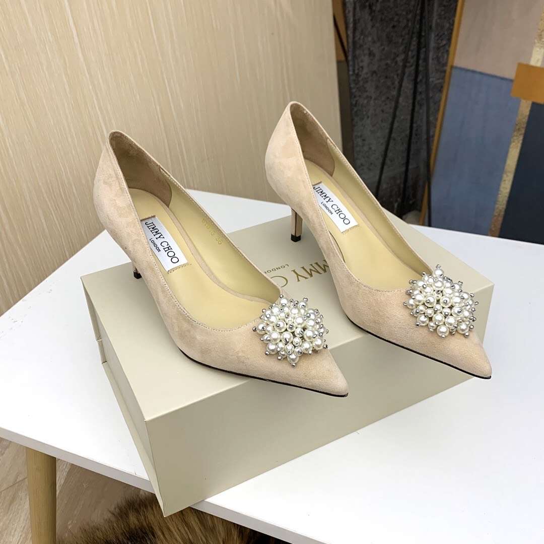 Jimmy Cho* new pearl buckle high heels available in multiple colors