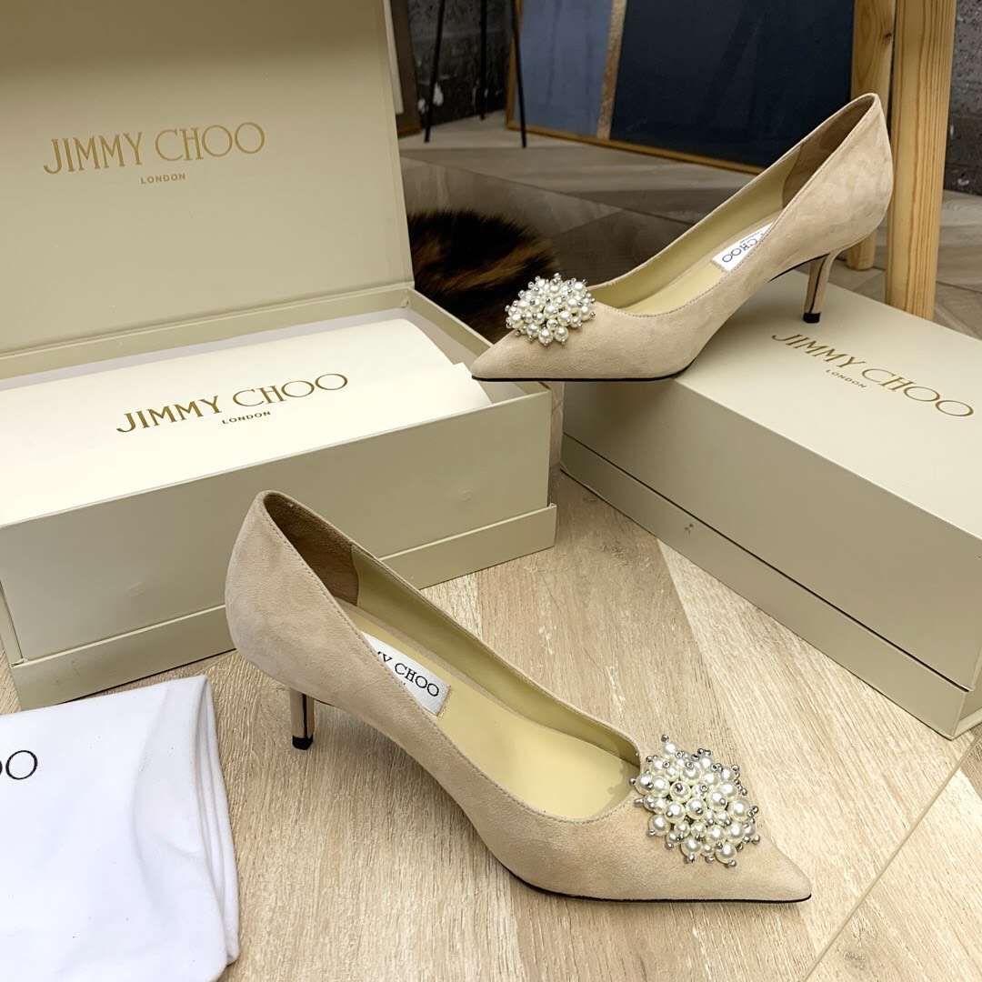 Jimmy Cho* new pearl buckle high heels available in multiple colors