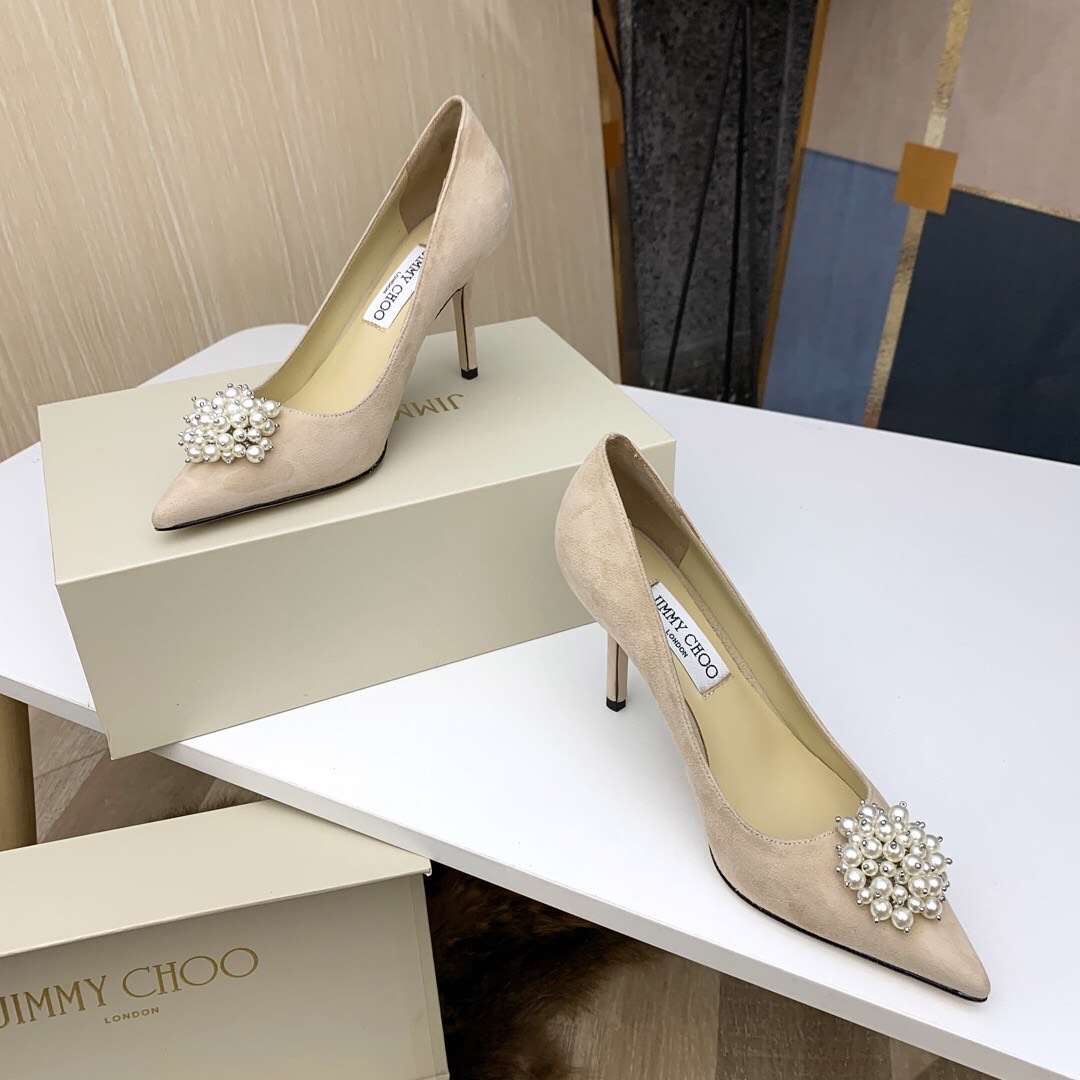 Jimmy Cho* new pearl buckle high heels available in multiple colors