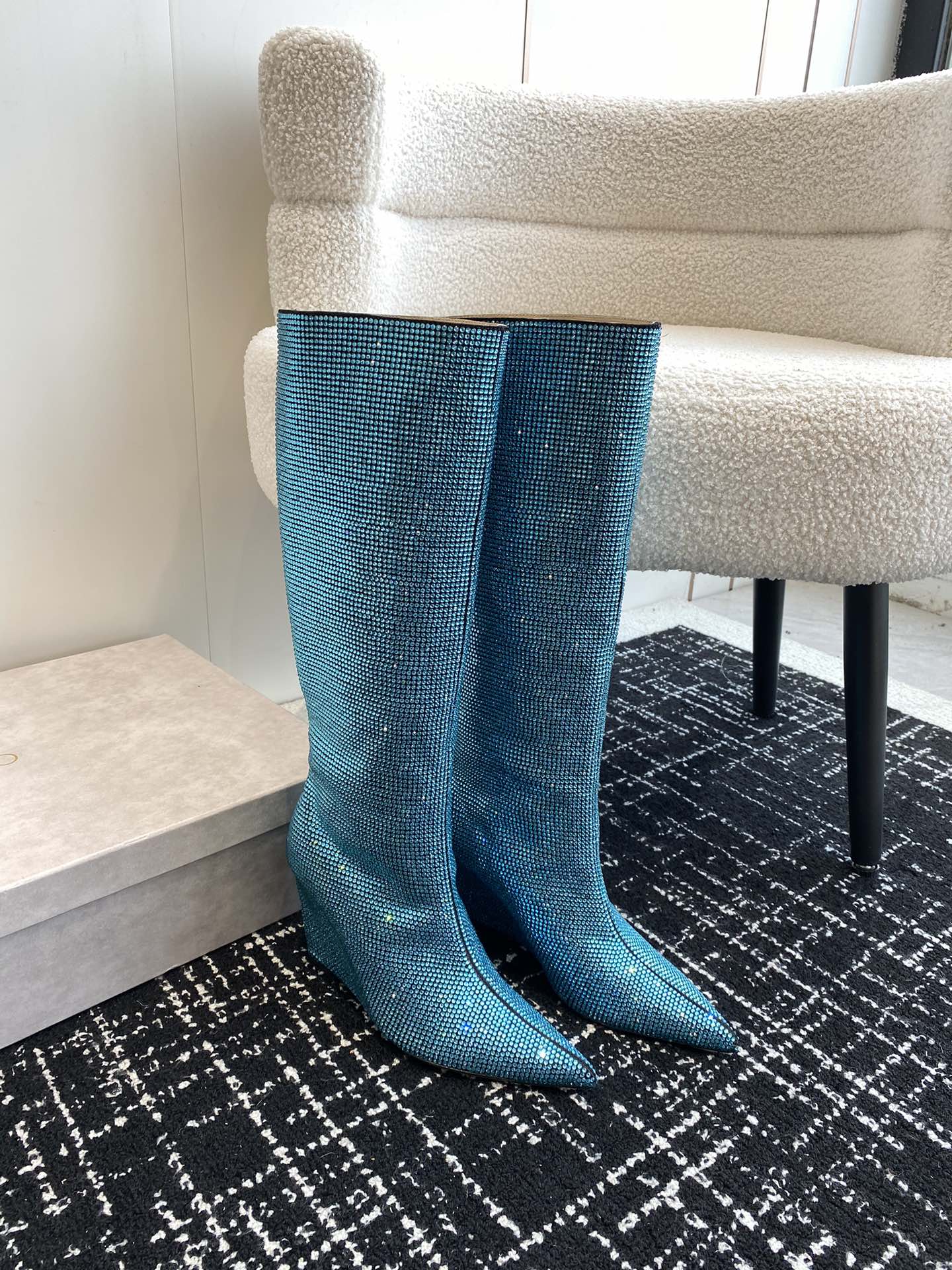 Jimmy Cho* new1: 1 VIP top quality diamond-encrusted boots for autumn and winter