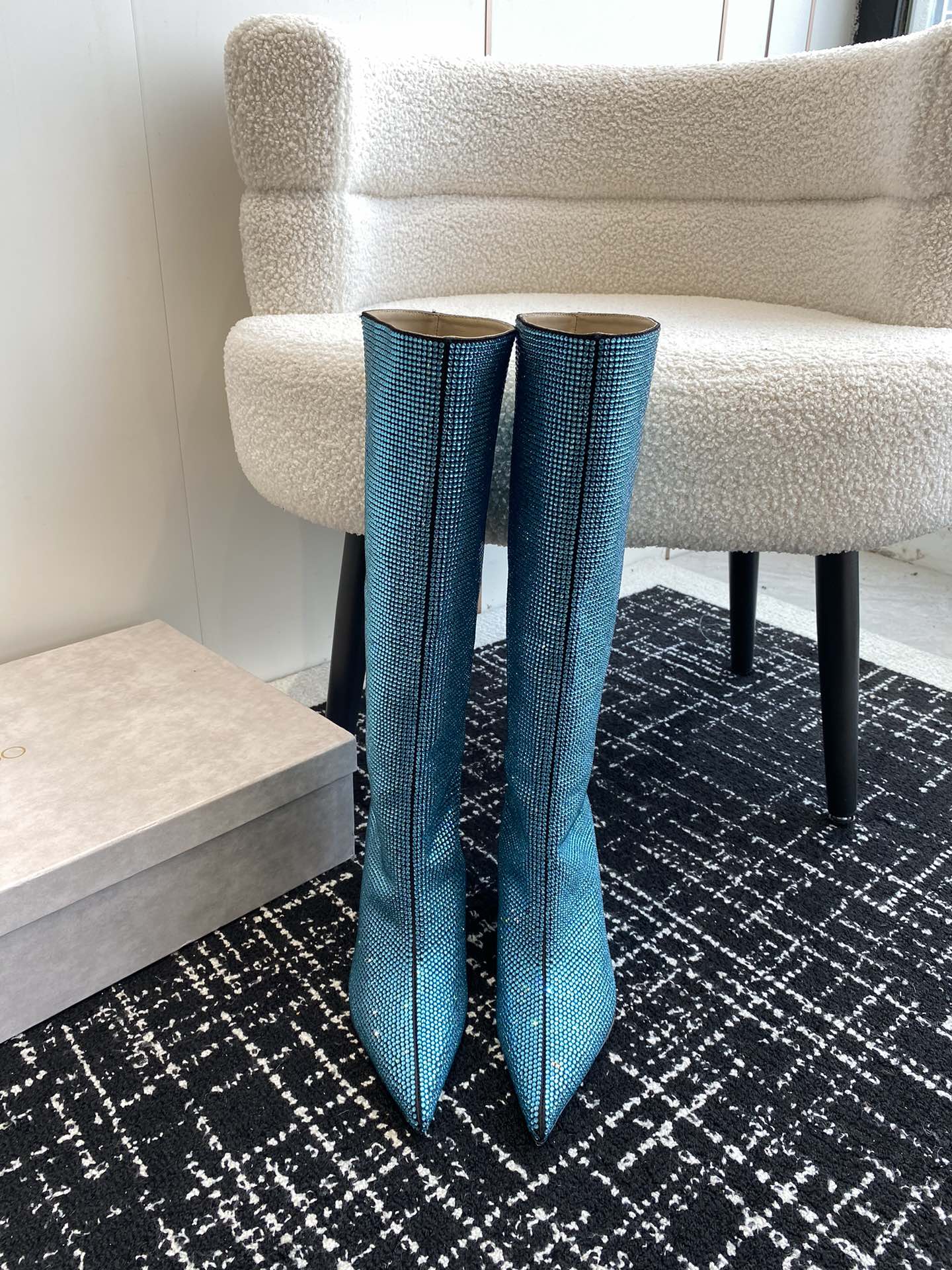 Jimmy Cho* new1: 1 VIP top quality diamond-encrusted boots for autumn and winter