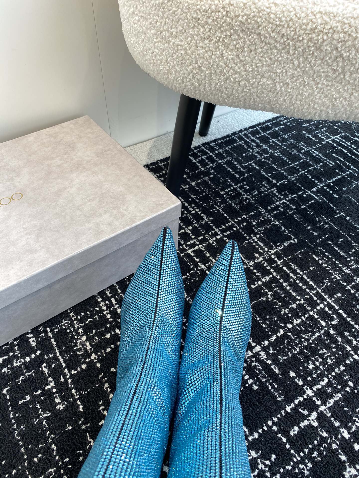 Jimmy Cho* new1: 1 VIP top quality diamond-encrusted boots for autumn and winter