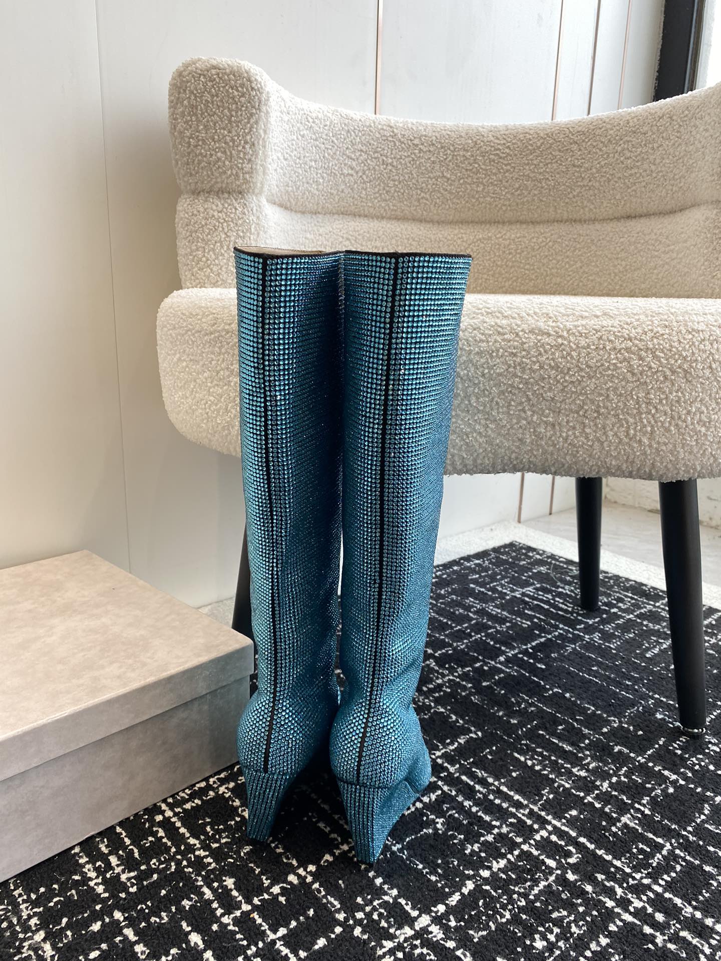 Jimmy Cho* new1: 1 VIP top quality diamond-encrusted boots for autumn and winter