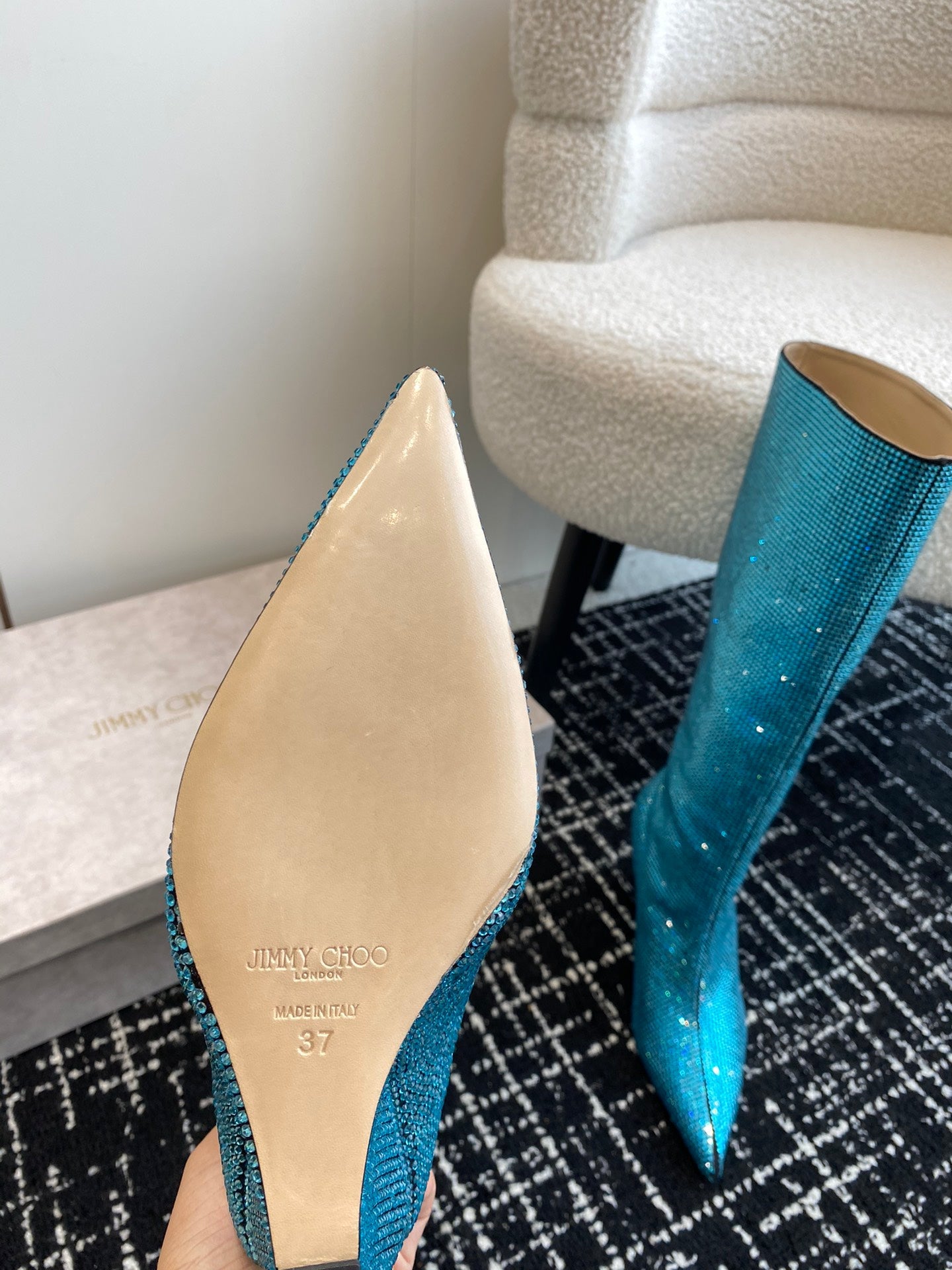 Jimmy Cho* new1: 1 VIP top quality diamond-encrusted boots for autumn and winter