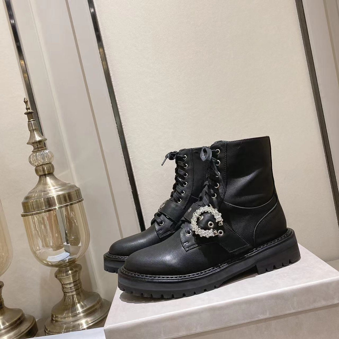 Jimmy Cho* new 1: 1 VIP top quality military boots for autumn and winter