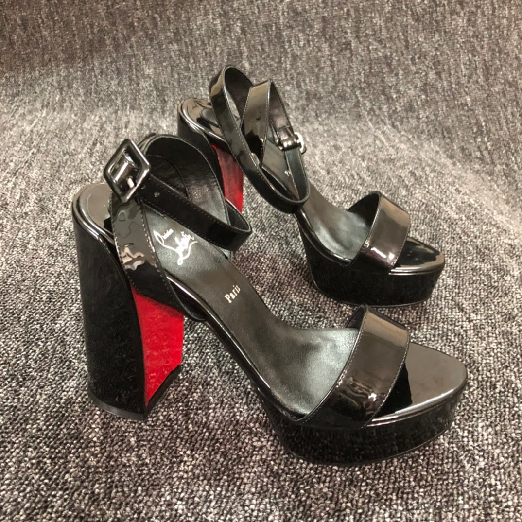Christian Louboutin* new block heel sandals