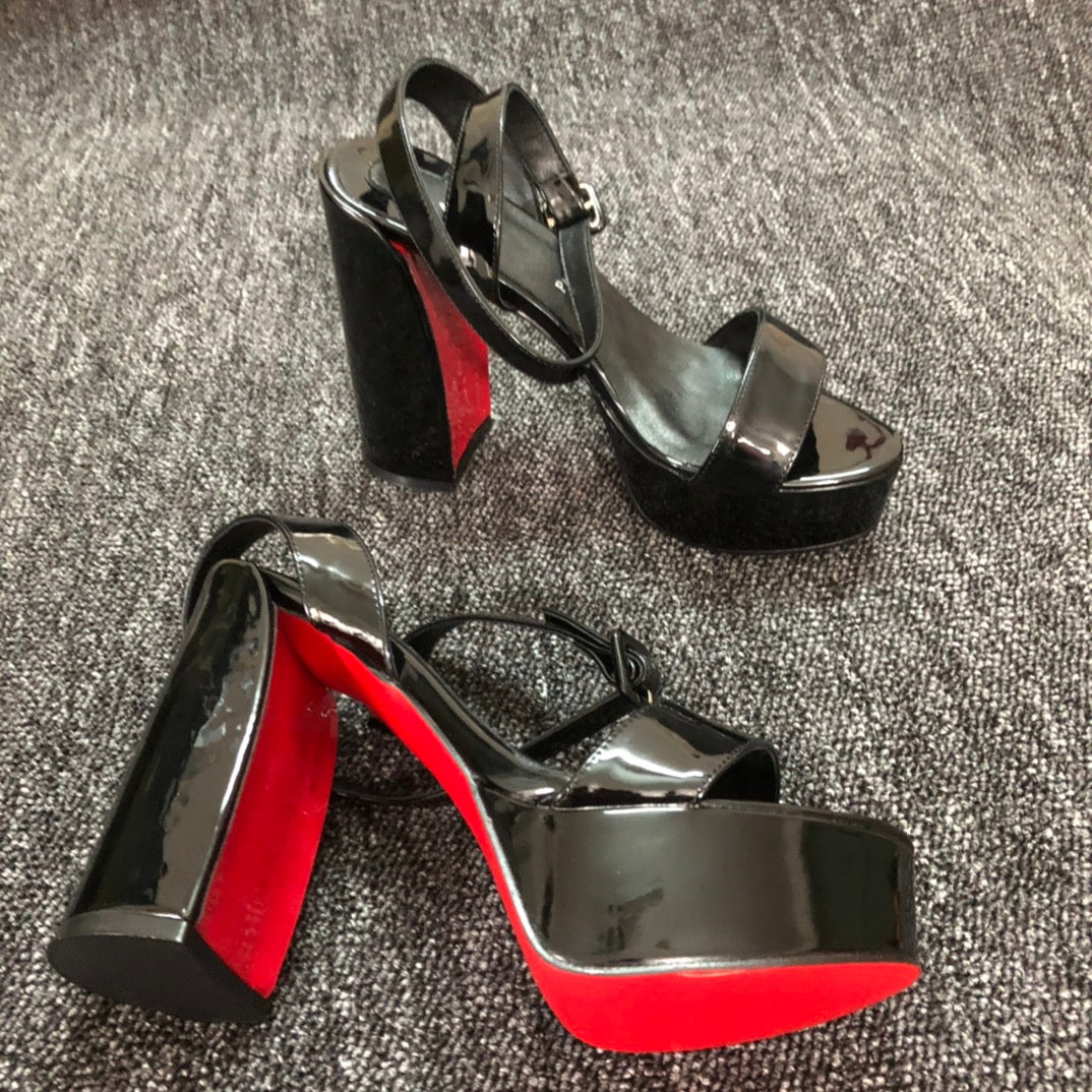 Christian Louboutin* new block heel sandals