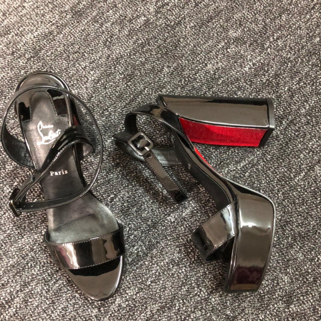 Christian Louboutin* new block heel sandals