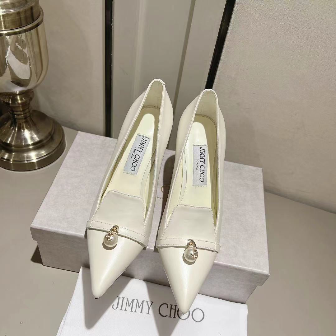JIMMY CHO* new 1: 1 VIP pearl high quality high heels