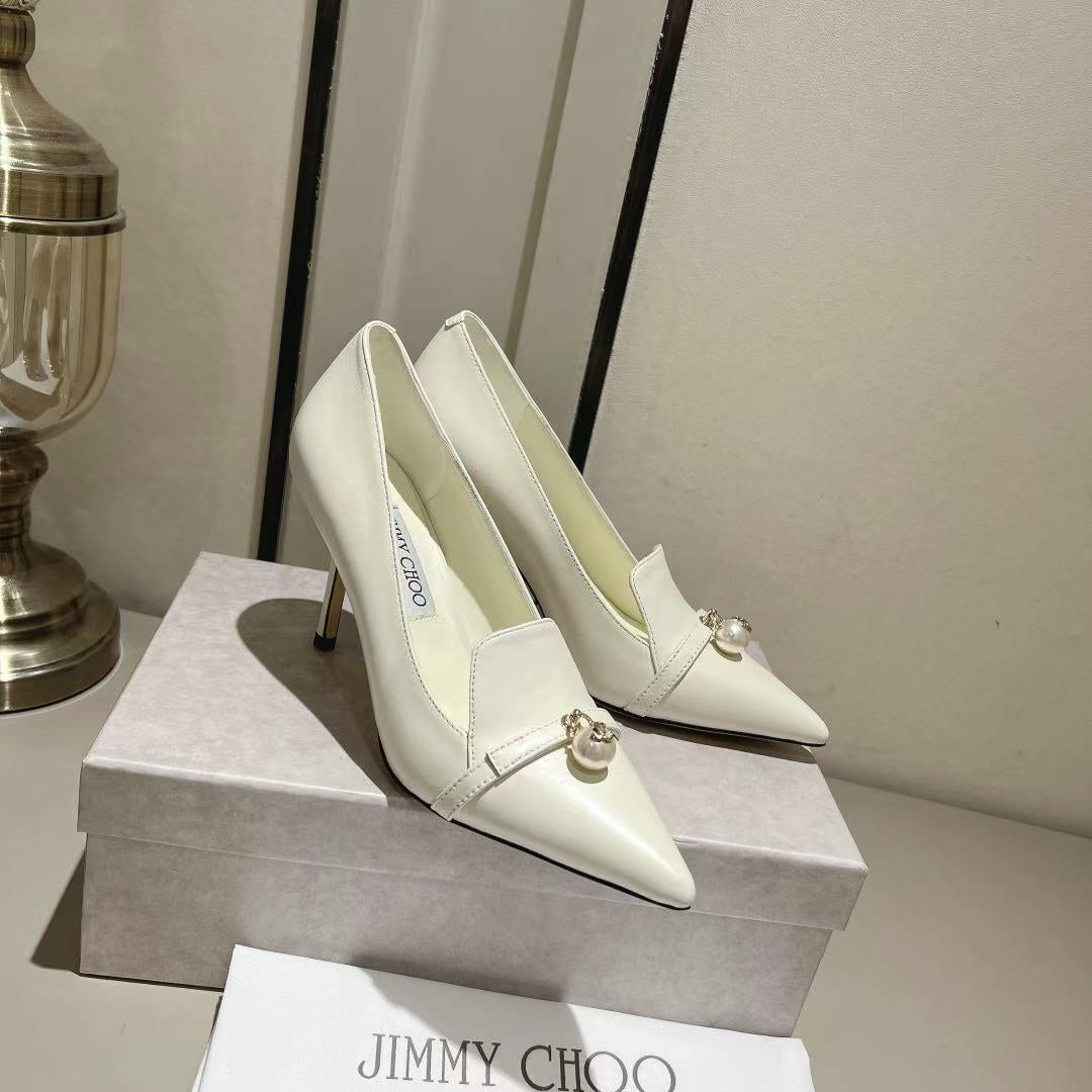 JIMMY CHO* new 1: 1 VIP pearl high quality high heels