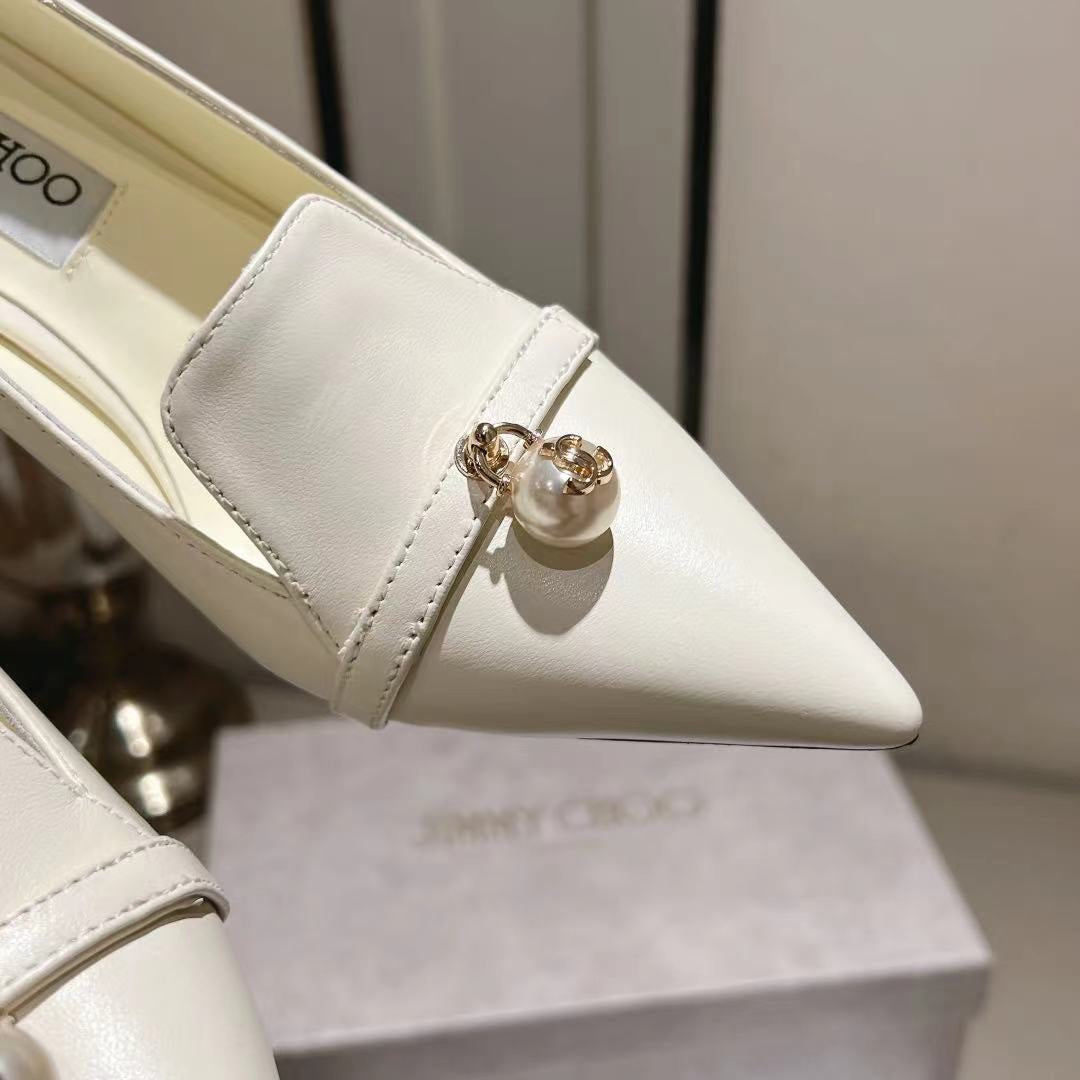 JIMMY CHO* new 1: 1 VIP pearl high quality high heels