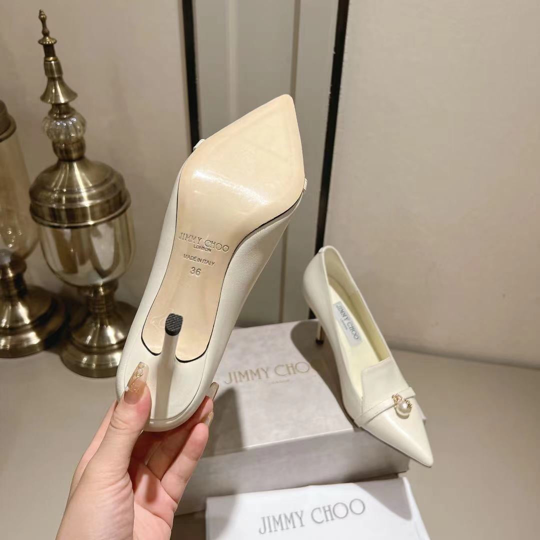 JIMMY CHO* new 1: 1 VIP pearl high quality high heels