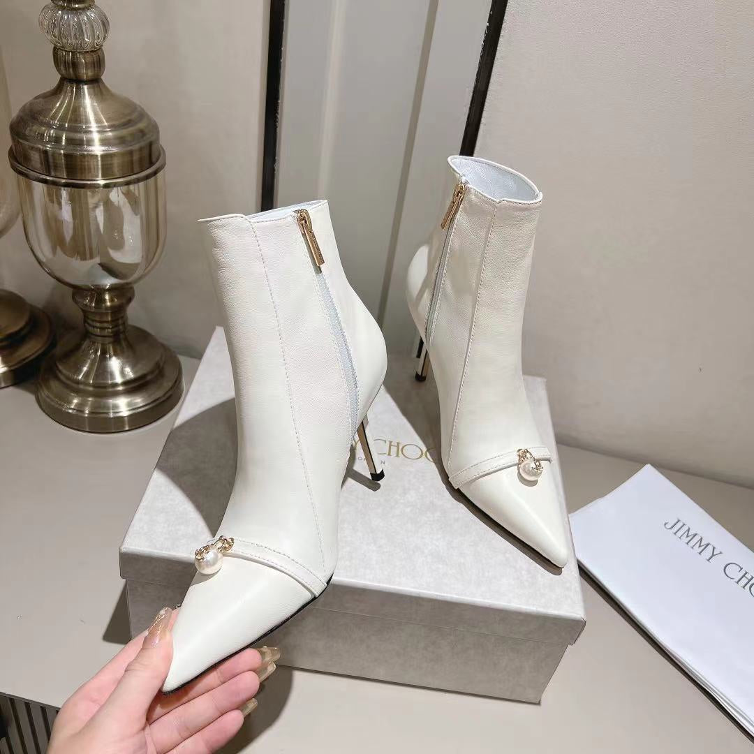 JIMMY CHO* new 1: 1 VIP pearl high quality short boots