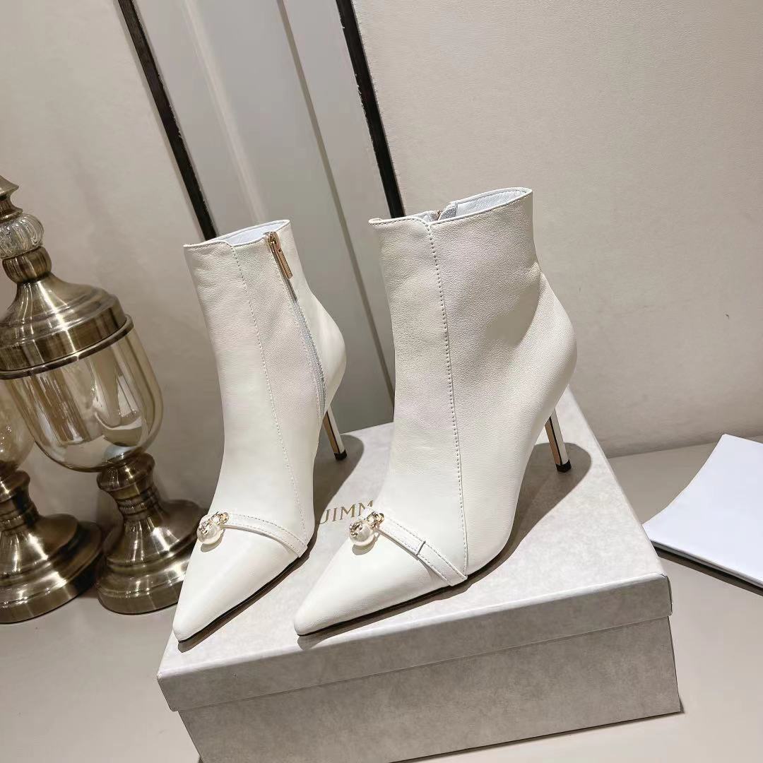 JIMMY CHO* new 1: 1 VIP pearl high quality short boots