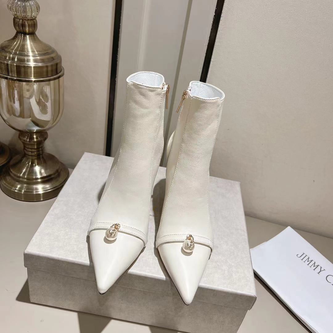 JIMMY CHO* new 1: 1 VIP pearl high quality short boots