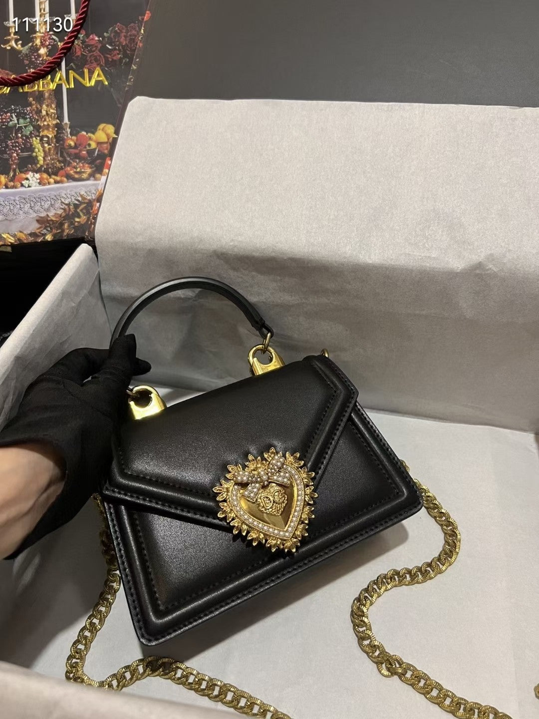 Multicolor chain DG handbag