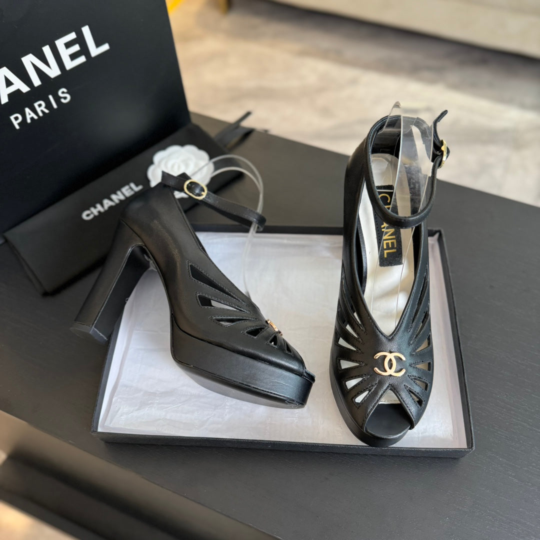 Ch*** new rhinestone super high heel sandals VIP 1:1
