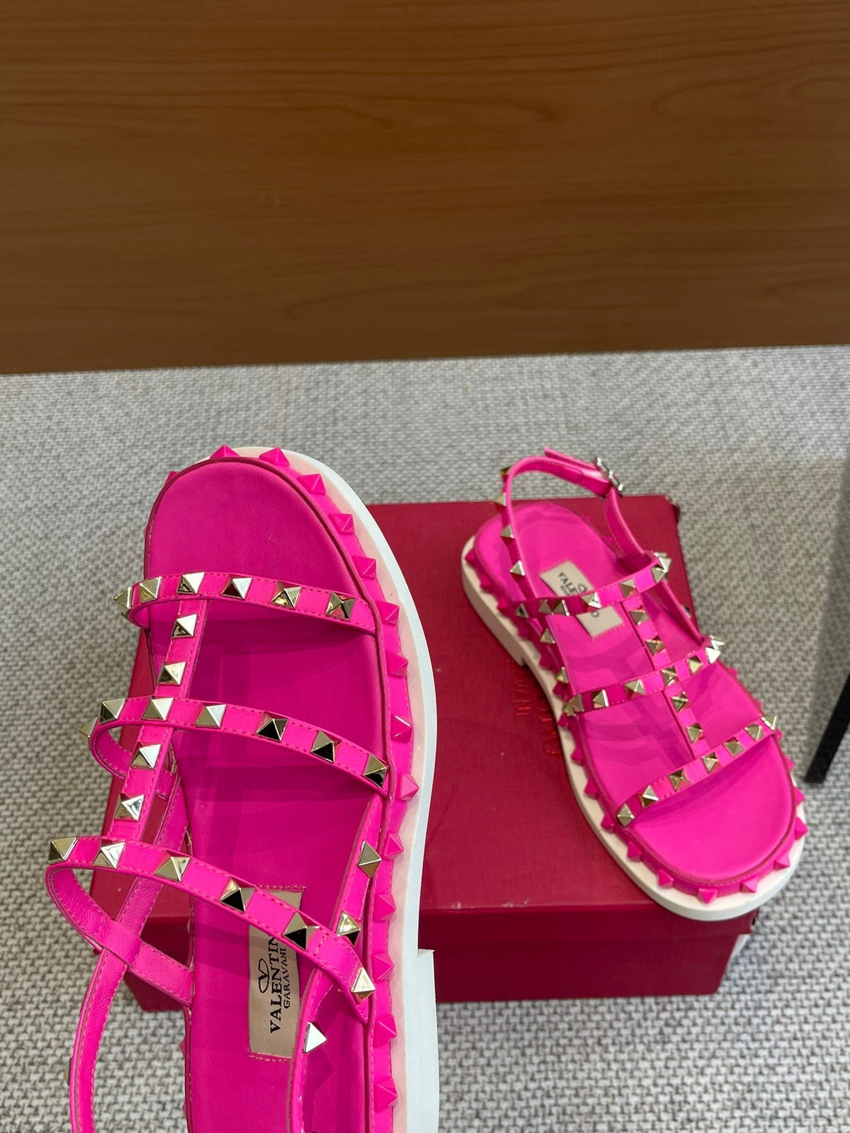 Square toe studded platform sandals Va***VIP1：1