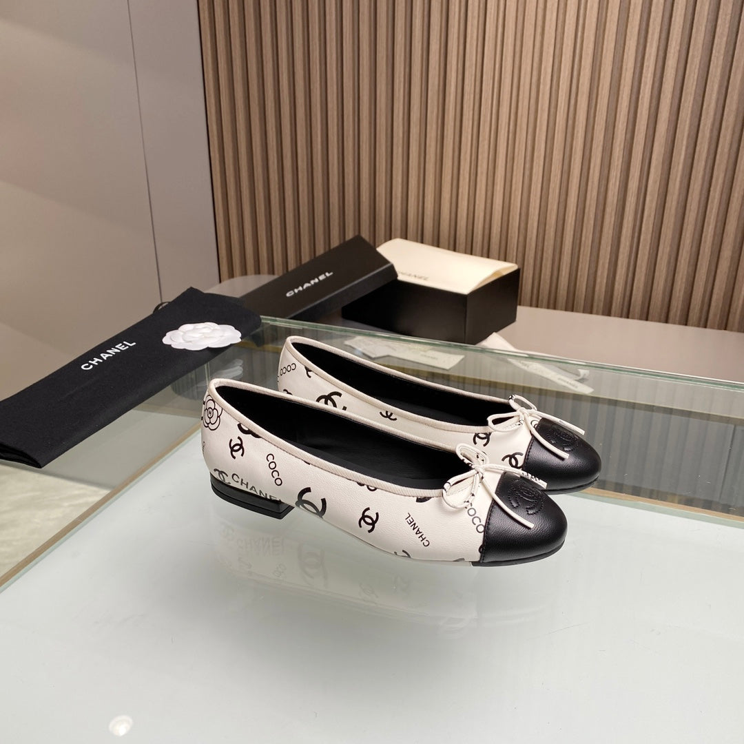 Chanel classic ballet shoes with cowhide sole VIP  1：1