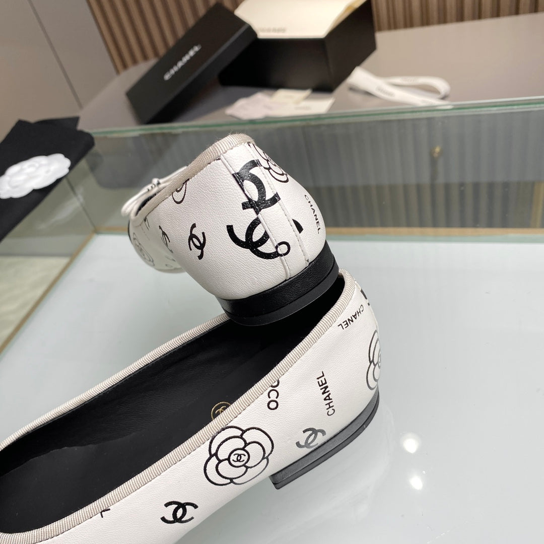 Chanel classic ballet shoes with cowhide sole VIP  1：1